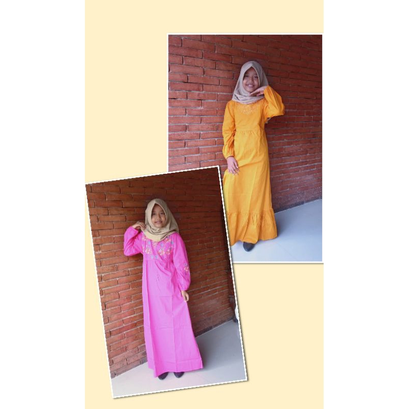 Gamis anak Risa (co shopee)