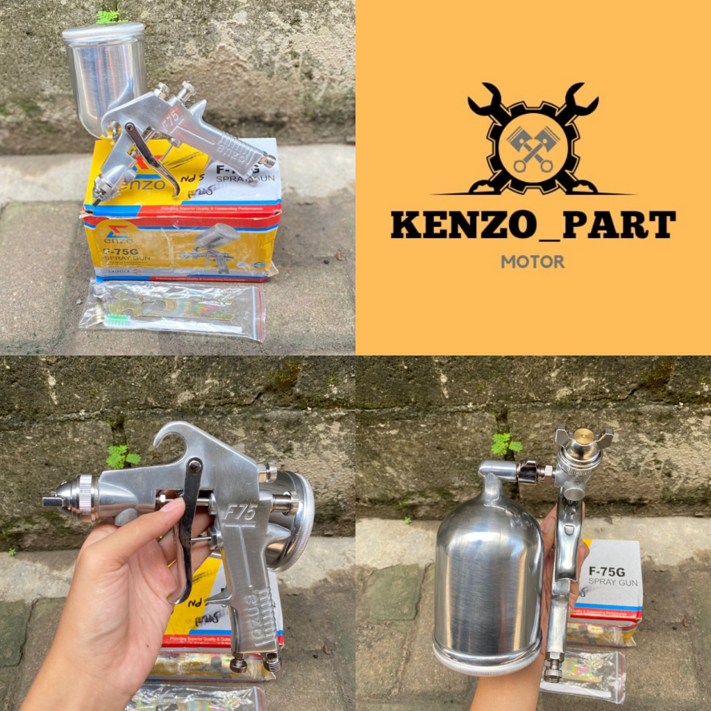 SPRAY GUN ENZO F75 F75G 400cc  ENZO TABUNG ATAS ORIGINAL ENZO