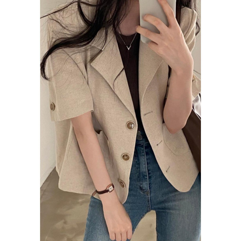 Cardigan Wanita Bahan Tweed Blazer / Korean Blazer