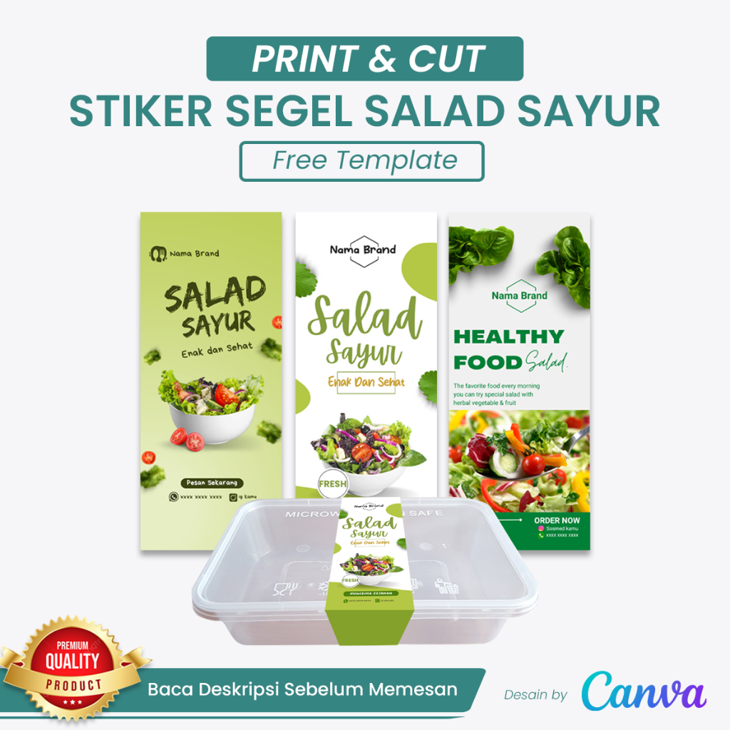 

King Postka - Stiker Salad Sayur - Stiker Seal Belt Salad Sayur | SSS 1