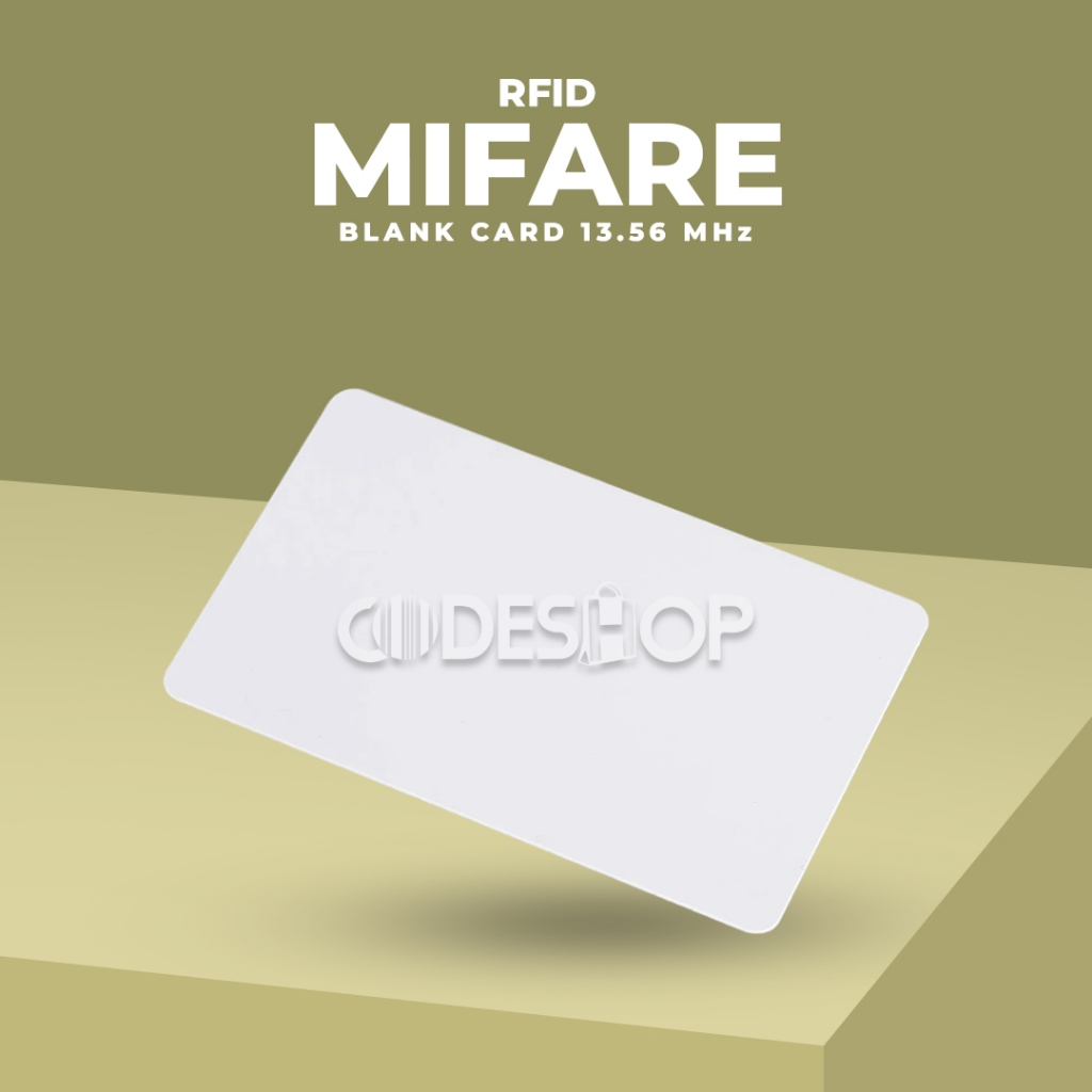 

Kartu RFID Mifare 13.56 MHz PVC Printer ID Card Blank Putih Polos
