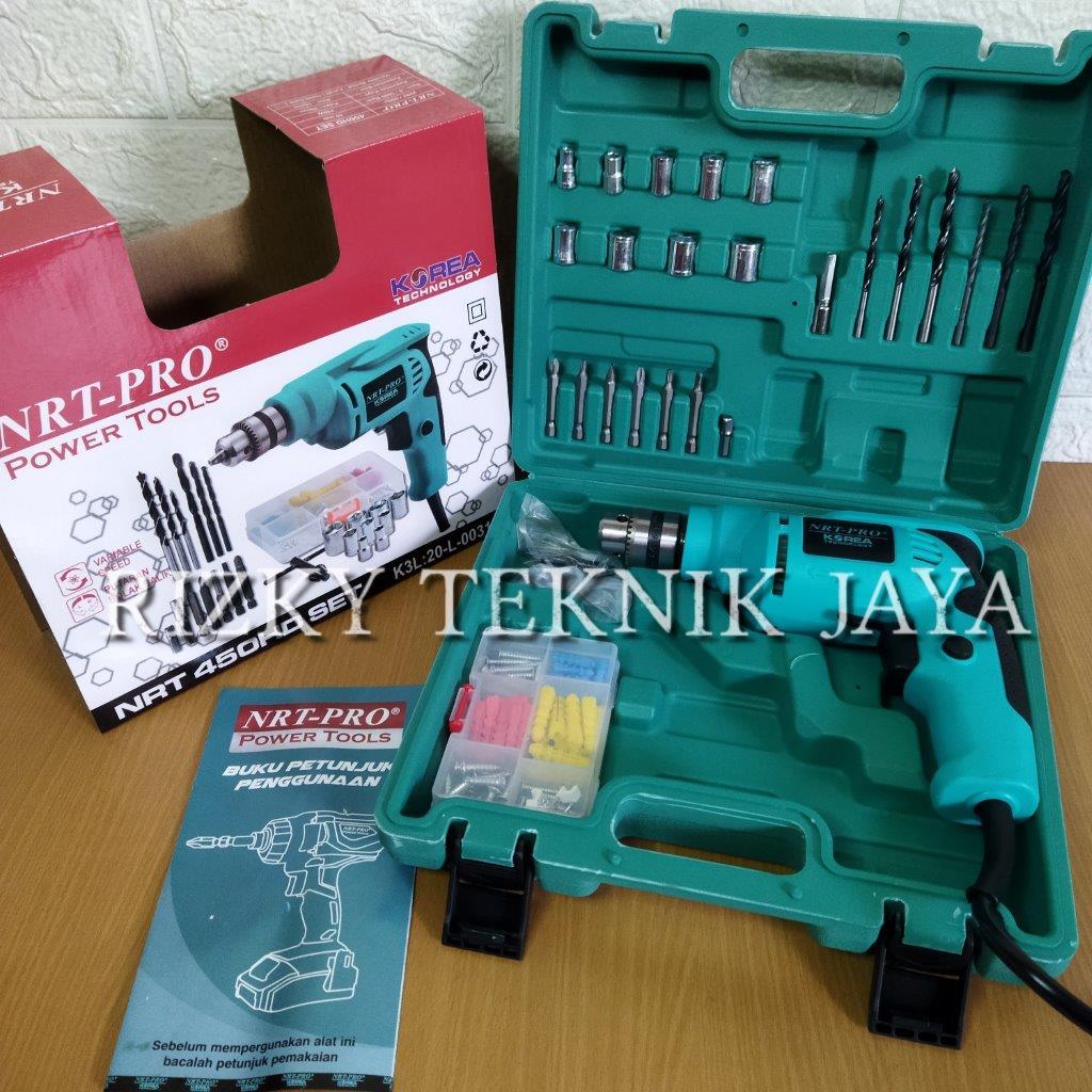 MESIN BOR TEMBOK 10 MM SET MATA BOR NRT PRO 450 HD SET - NRT PRO 450 HD SET