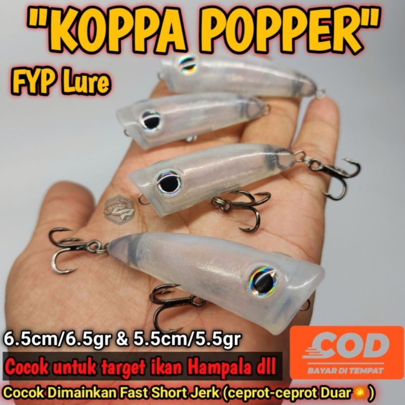 KOPPA POPPER UMPAN/LURE AMPUH CASTING HAMPALA / popper / umpan popper / umpan casting / lure hampala