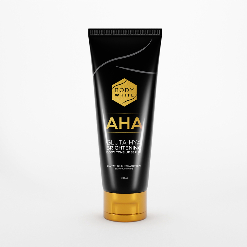 Aha Body Serum Body White AHA Gluta Hya Brightening Tone Up Serum 200ml Pemutih Badan AHA Body Lotio