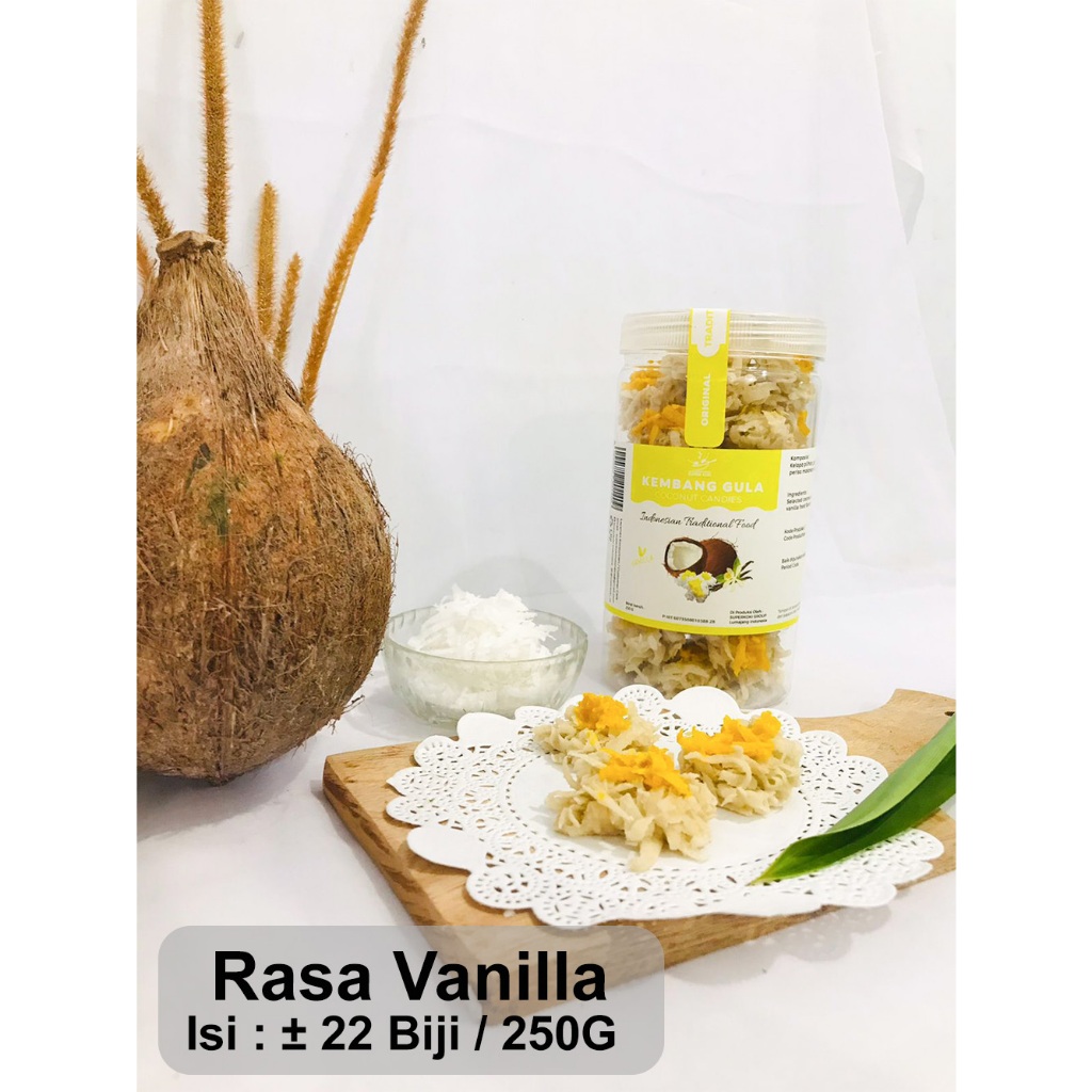 

Superkoki Kembang Gula Makanan Tradisional Indonesia / Coconut Candies Indonesian Traditional Food - Rasa Vanila
