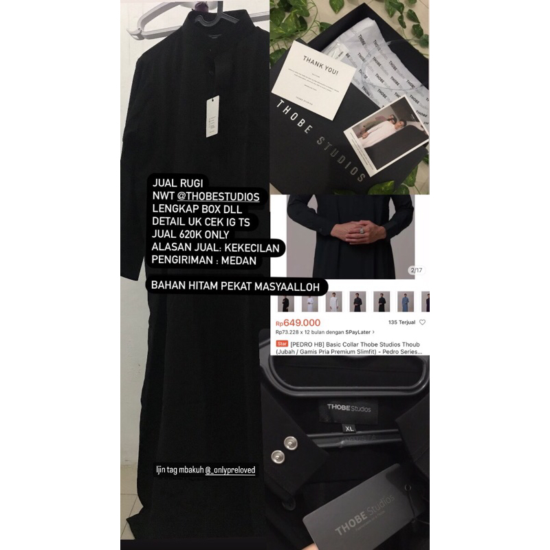 NWT Thobe studio size XL
