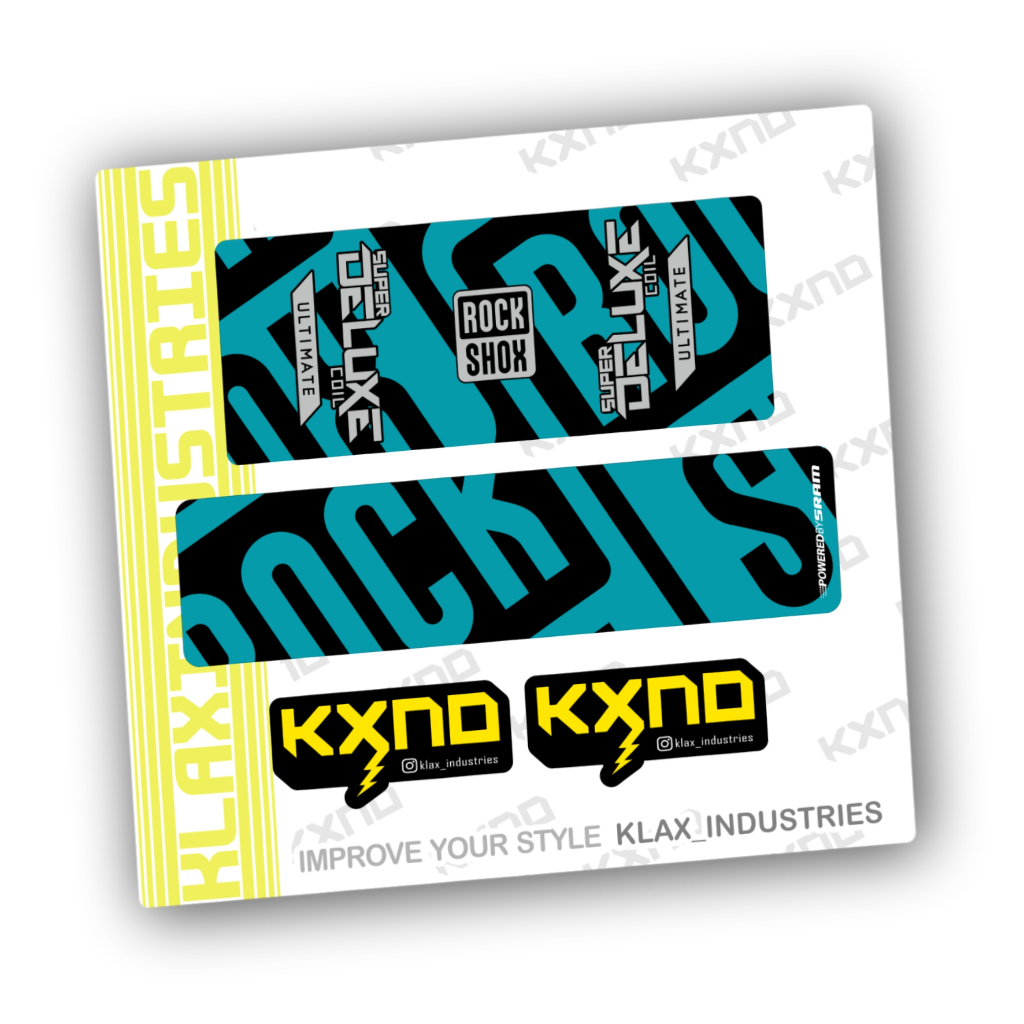 Decal rearshock RockShox Super Deluxe Coil Ultimate KLAX INDUSTRIES stiker sepeda