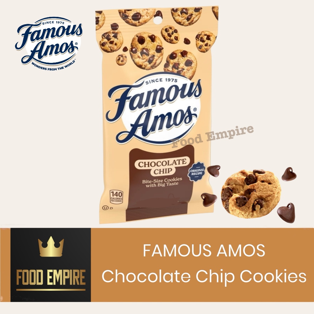 

FAMOUS AMOS Chocolate Chip Cookies 2 oz | Bite Size Cookie 56 gr