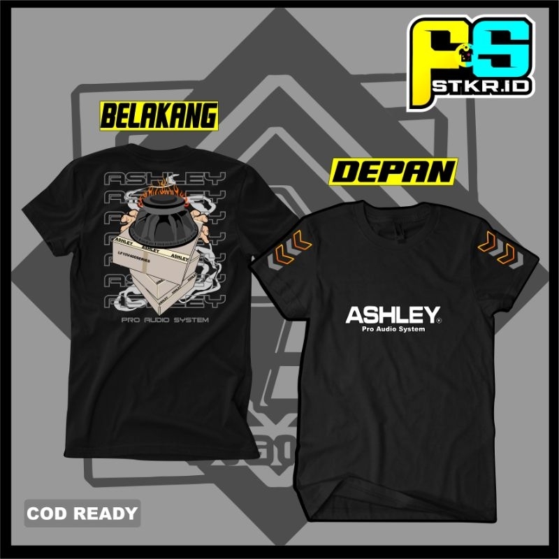 Kaos T-shirt ASHLEY Pro Audio System Sound Horeg Sound System Katun Combed Hitam Merah Biru Navy Put