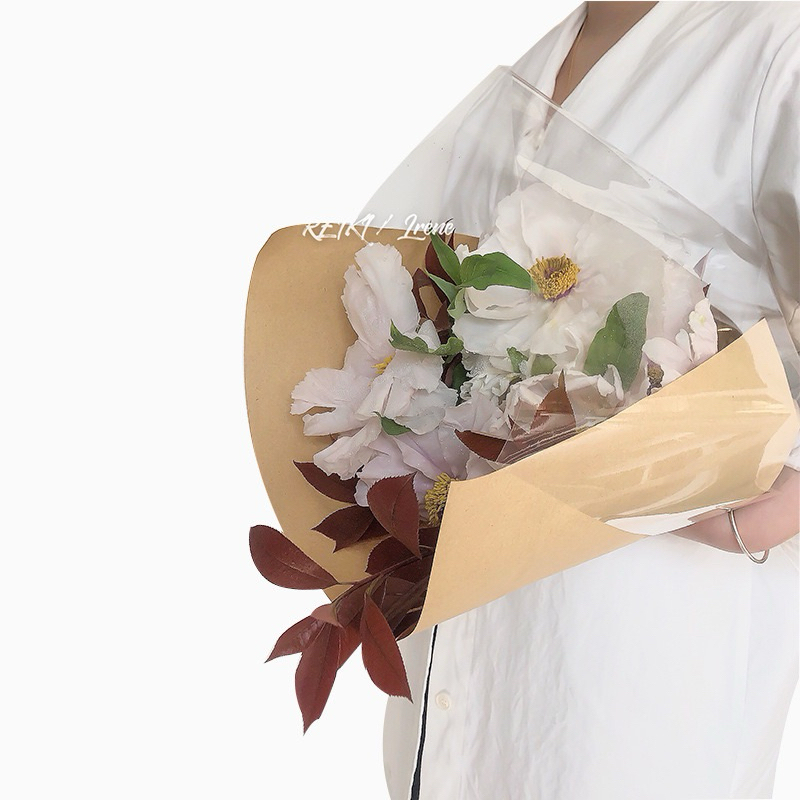 

Flower Wrapping Bening Transparan Plastik TEBAL 50Lembar Kertas Buket Bunga Transparent