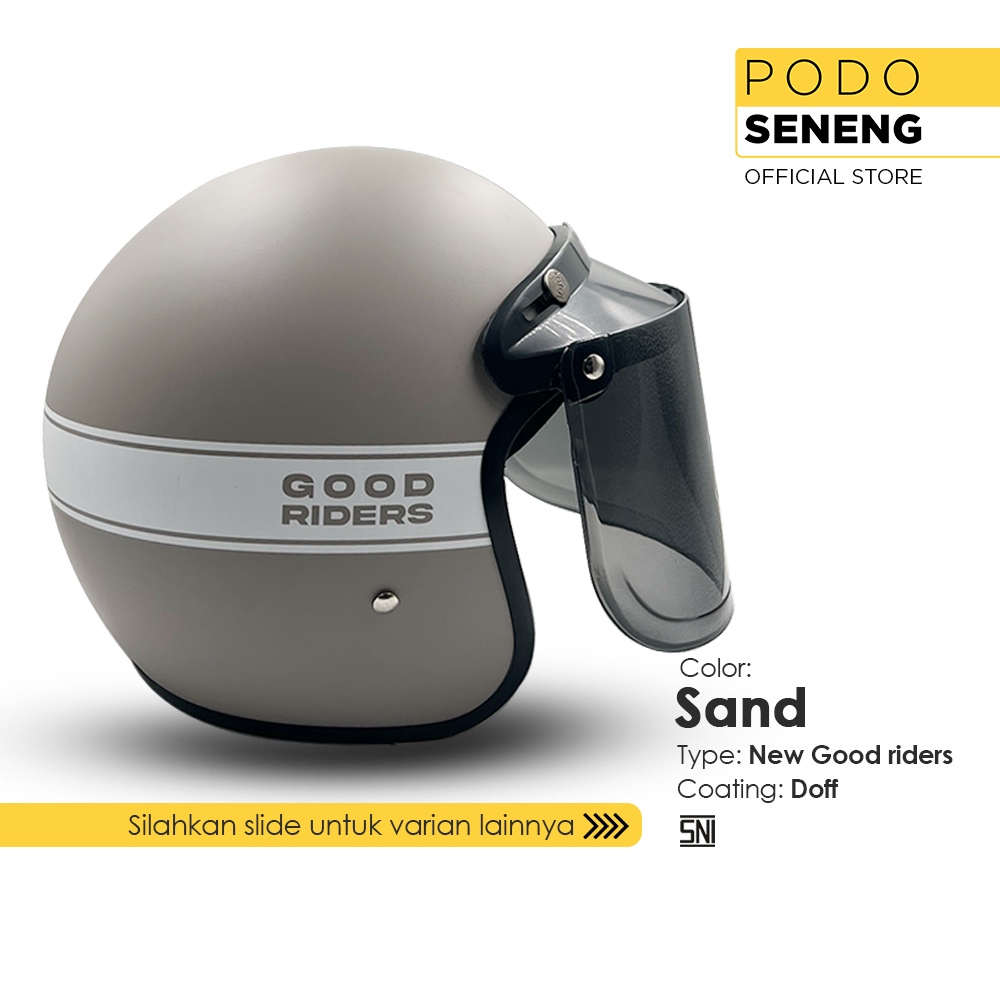 Podo Seneng - Helm Bogo New Classic / Helm Bogo Dewasa / Helm Dewasa Warna Unik Lucu SNI