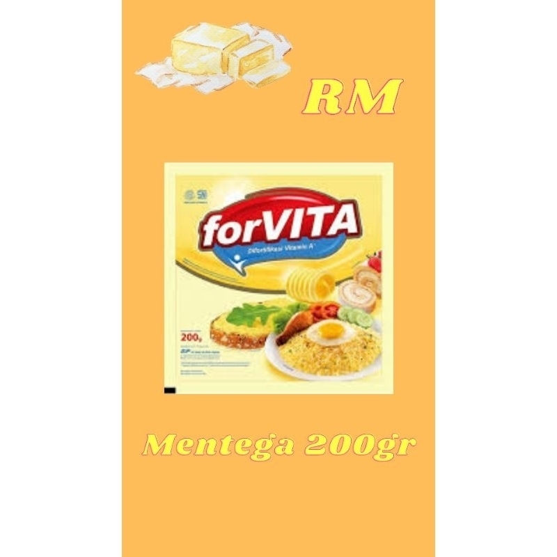 

Mentega Margarin Forvita Serbaguna 200gr