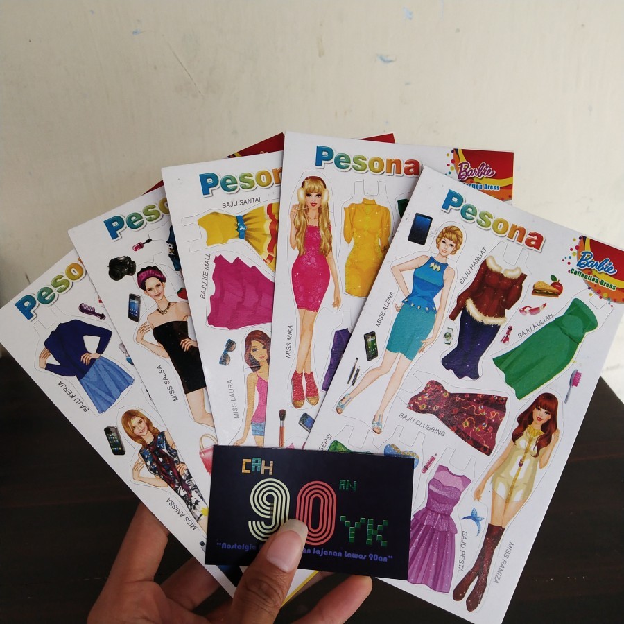 BK Boneka Kertas MINI BARBIE series. Mainan BP Bongkar Pasang MURAH