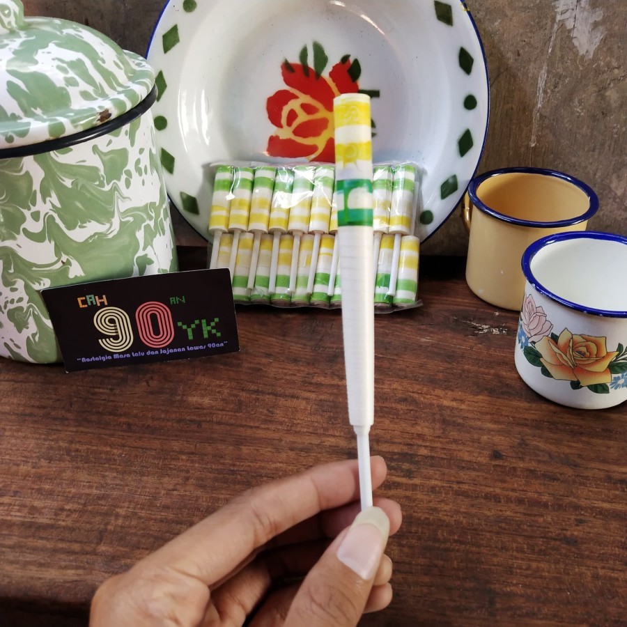 

SALOME Kecil Tongkat Lempar Tarik. Mainan Kertas Clorot Uncal. MURAH.