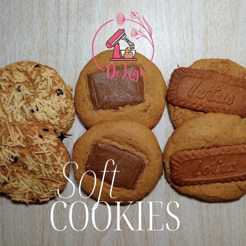 

Soft Cookies Coklat Keju Lotus Biscoff DeLegi