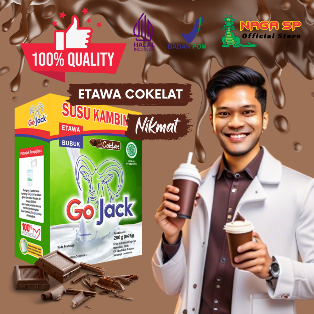 

Susu Kambing Etawa Go Jack Cokelat 200 gram