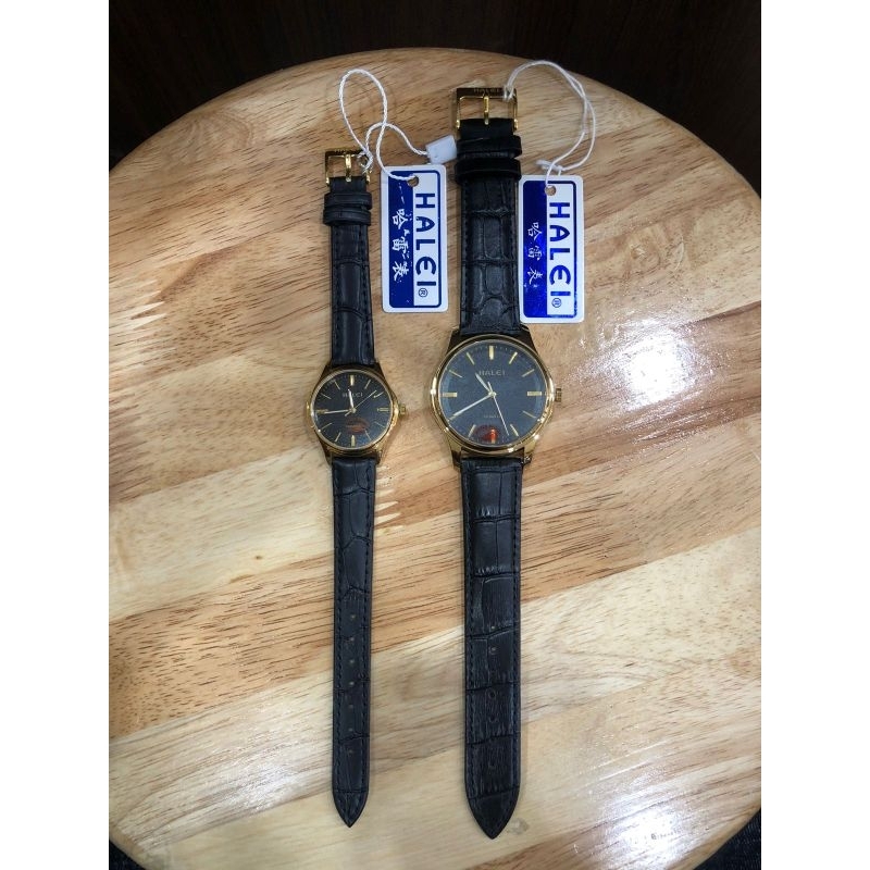 Jam Tangan Couple Halei Strap Kulit Original
