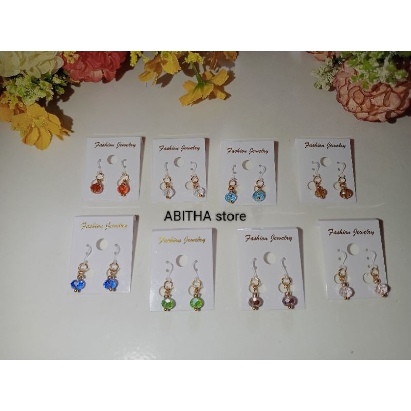 Anting Anak & Dewasa Kaitan Plastik Motif Mutiara Ceko