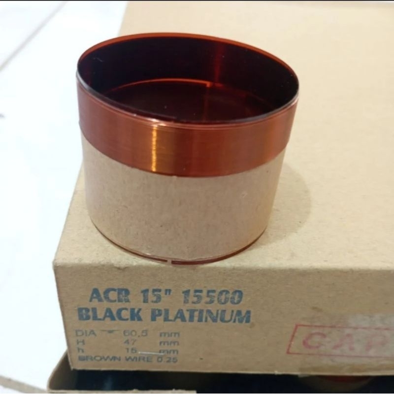 Spoel spul sepul voice coil ACR 15500 Black Platinum 15 in 15in 15inch 15 inch diameter 60,5 mm