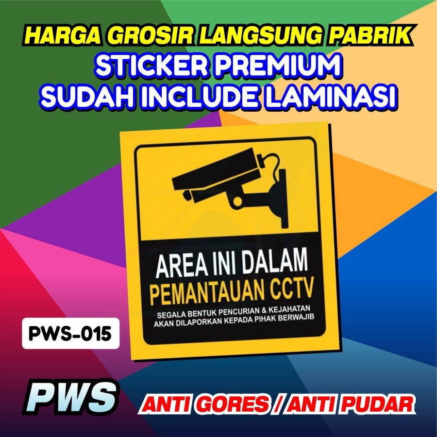 

Sticker Area Ini Diawasi CCTV 24 Jam / Sticker Safety Sign