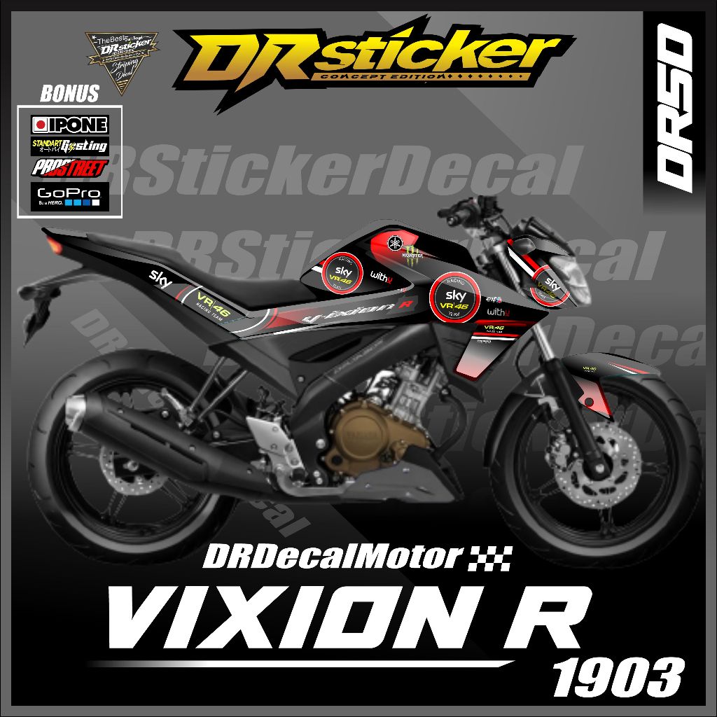 Variasi Decal Stiker Full Body Vixion R - Sticker Motor Vixion R 155