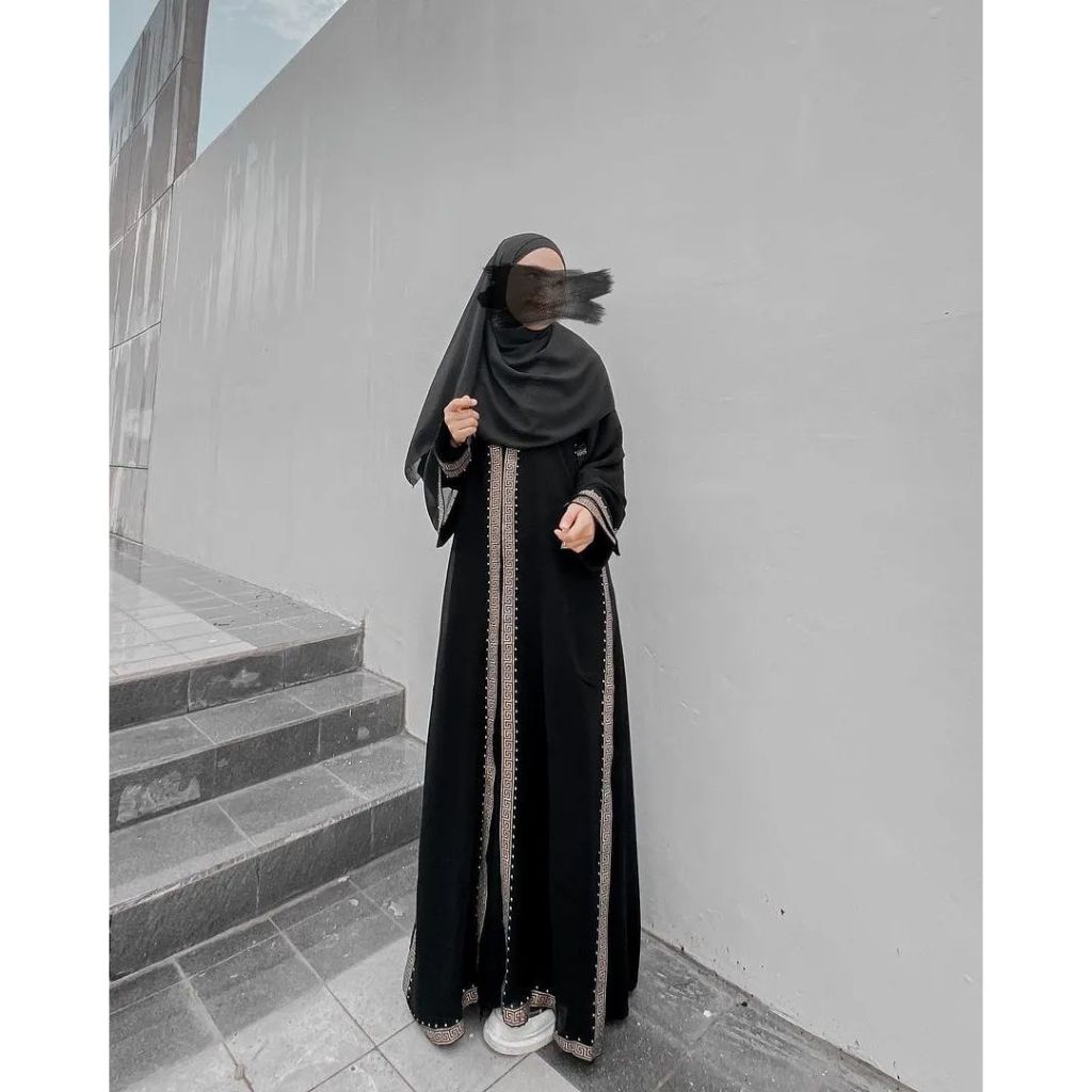 Abaya hitam kekinia-gamis turkey terbaru-abaya arab mewah -dress-abaya remaja -gamis anak dan dewasa