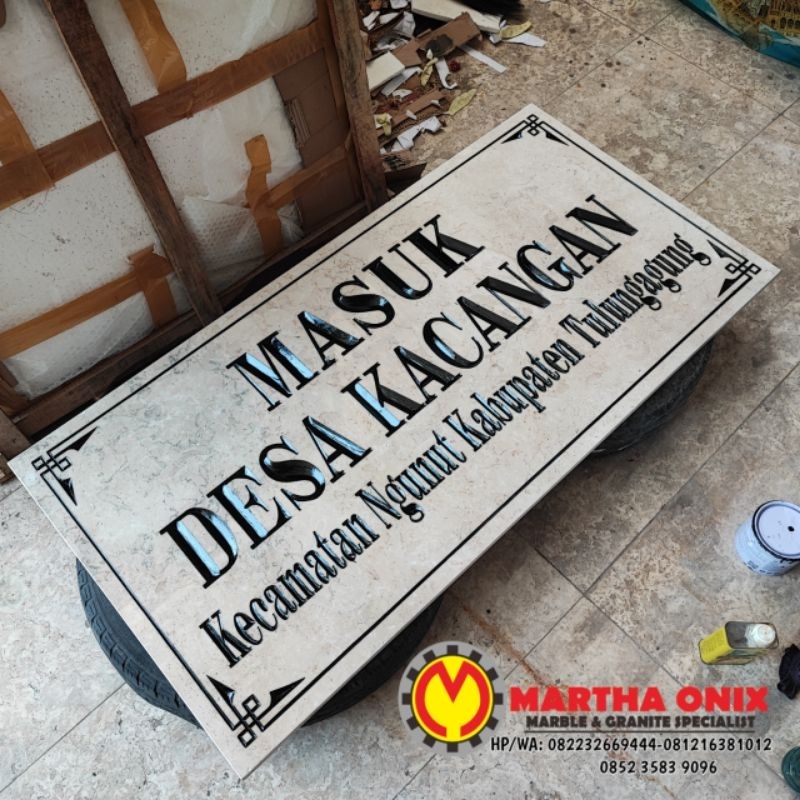 

PAPAN NAMA MARMER PAHAT 60X120 CM