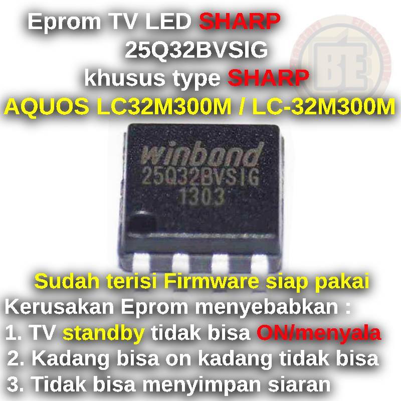 Ic Eprom Firmware TV SHARP AQUOS LC32M300M / LC-32M300M