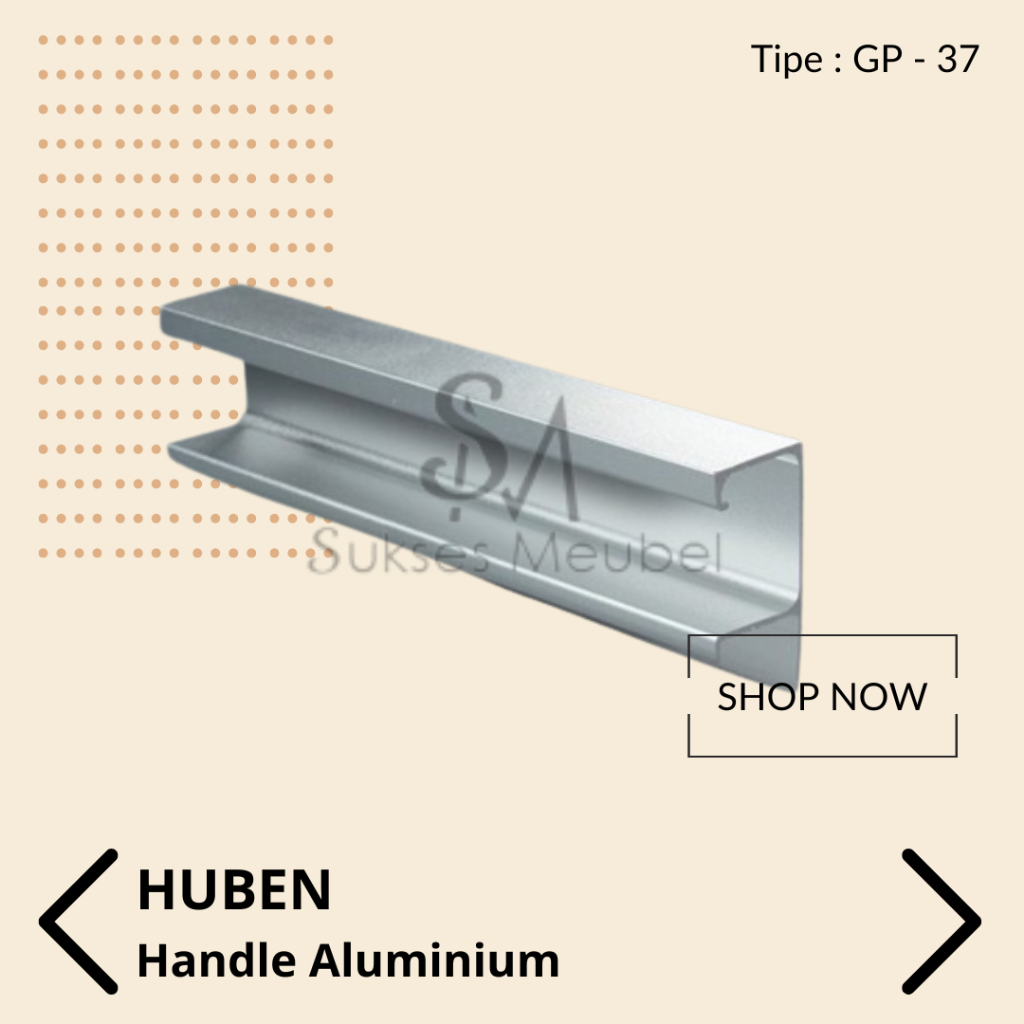 HUBEN Handle 3 Meter GP 37 | Profil / Handle Aluminium HUBEN