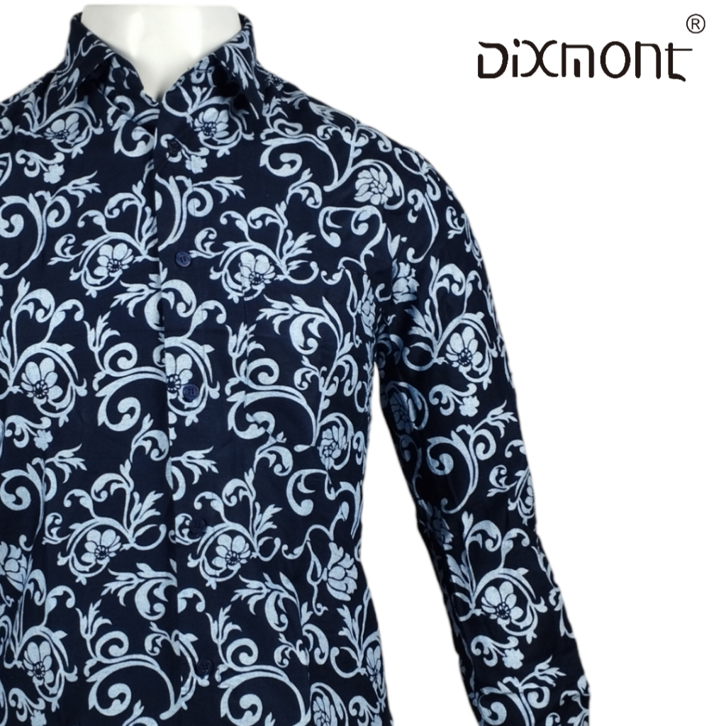Dixmont Kemeja Pria Batik Panjang Hem BL00224