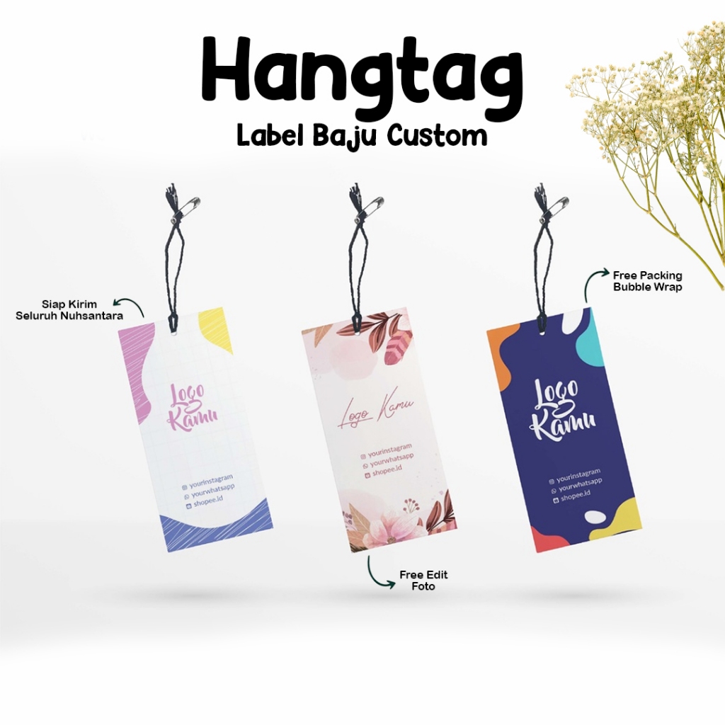 

[TOP1] Cetak Hang Tag Baju 1Sisi Tebal / Label Baju 2Sisi / Label Merek / Hangtag Cutom / Hang Tag Baju Lebaran