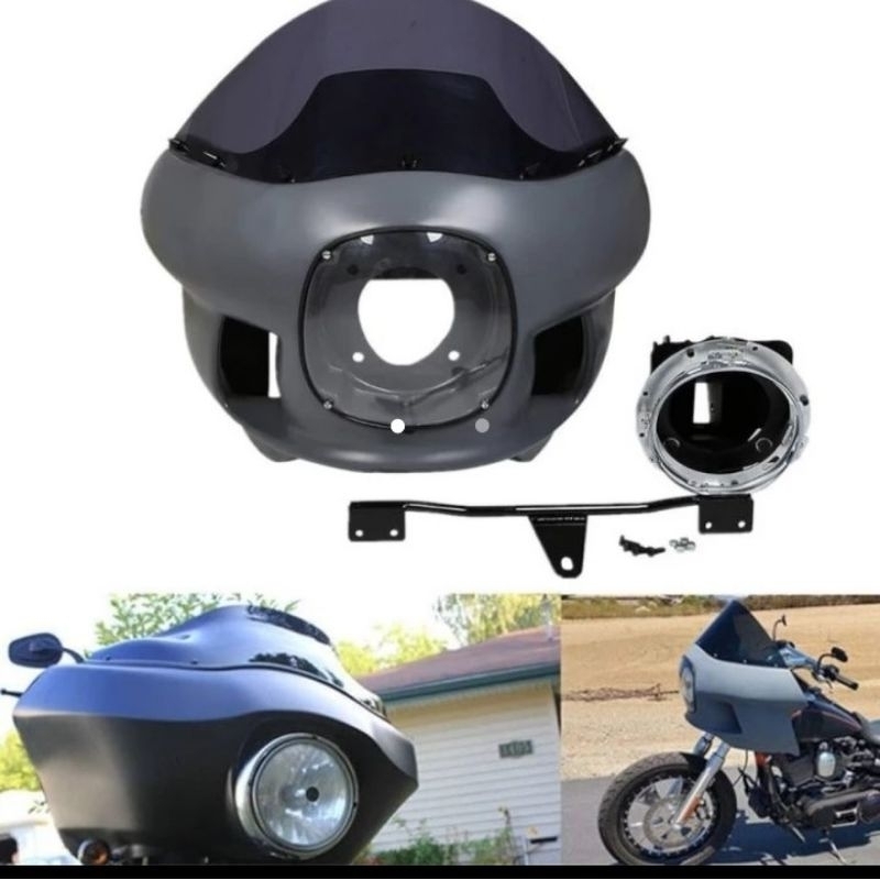 Front Fairing Mount Windshield Fit For Harley Dyna Super Wide Glide FXR Fairing
