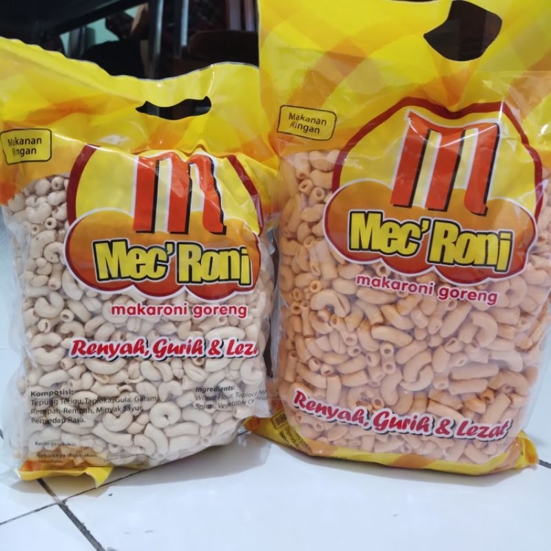 

MecRoni rasa original dan balado kemasan 350gr Kerupuk