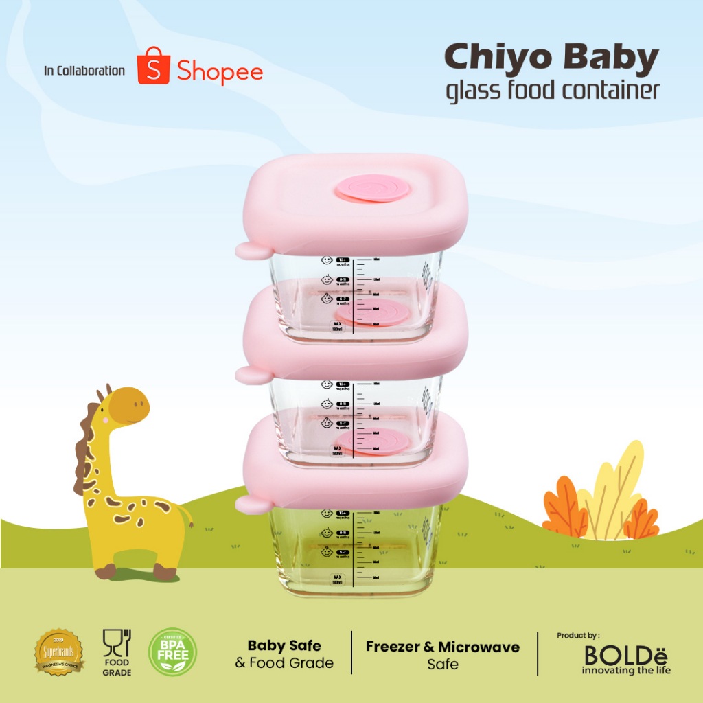 BOLDe Chiyo Baby Glass Food Container Exclusive Shopee
