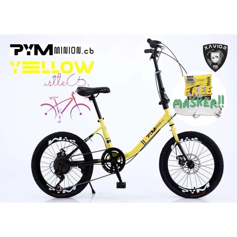 Sepeda Minion Bike 20 inch Xavior Pym Minion.CB 7 Speed