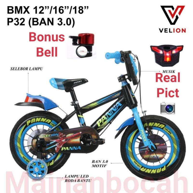 Sepeda Anak BMX 12 inch centrum supermen Sepeda Anak Laki Laki 12inch