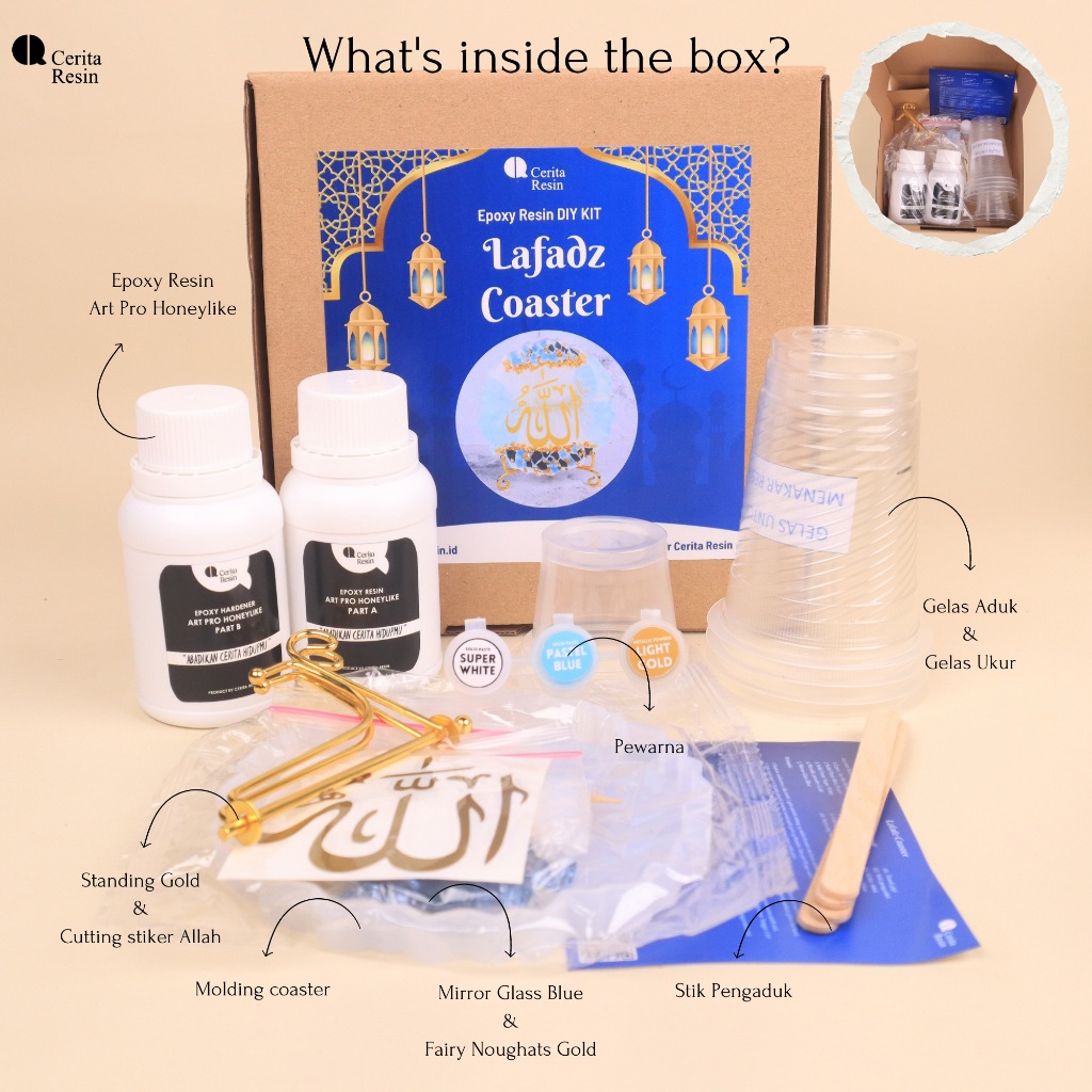 CERITA RESIN - Epoxy Resin DIY KIT Resin Lafadz Coaster Resin Art