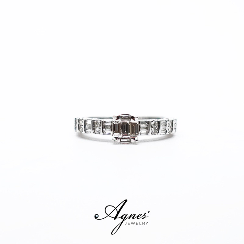 Agnes'jewelry Cincin Berlian Baguette