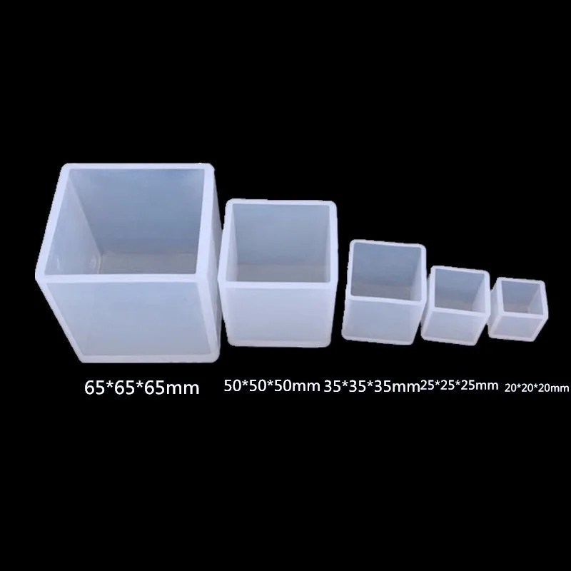 Cetakan Resin Kubus Ukuran 5x5x5cm Bahan Silikon Karet Lentur Elastis Anti Lengket Tebal Cube Mold R
