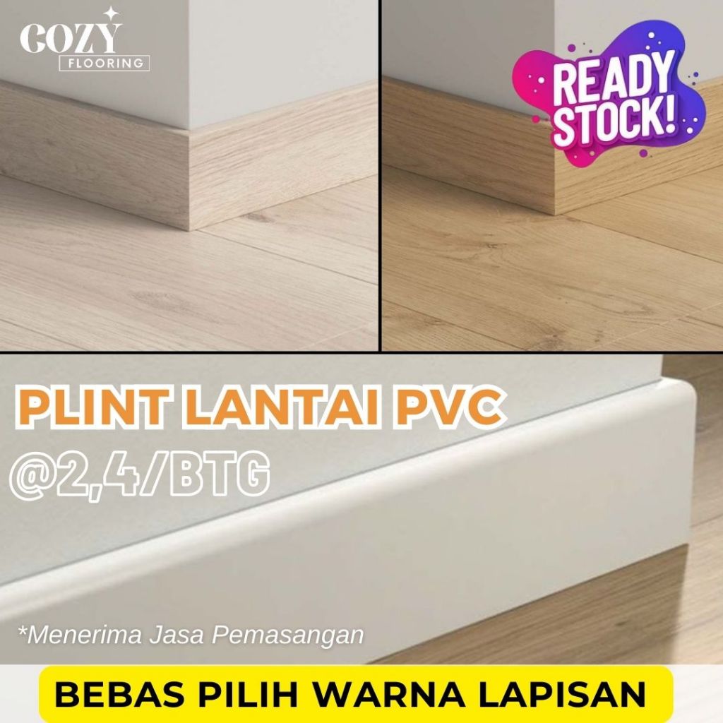 Plint Lantai bahan PVC Anti Rayap I Bebas Pilih Warna Lapisan