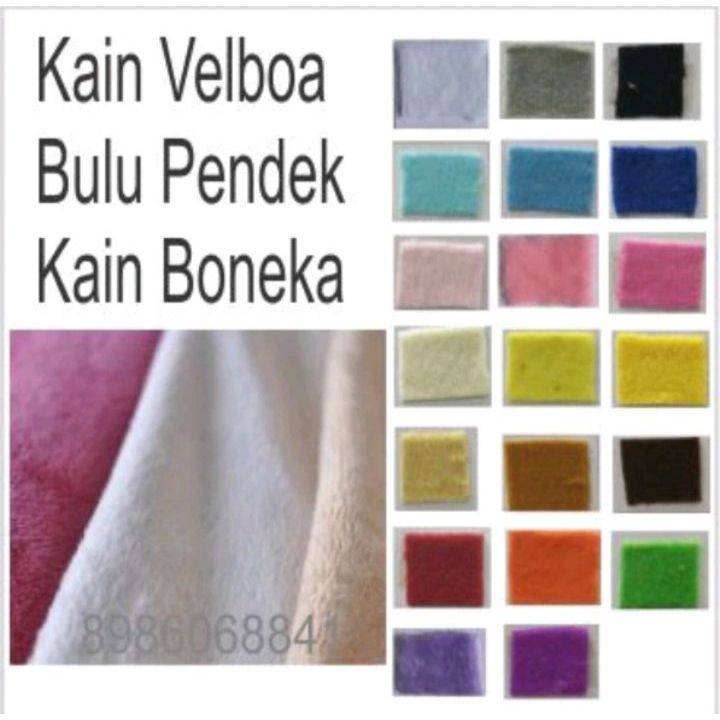Kain Velboa Bahan Boneka Halus dan Lembut Kain Velboa Permeter  Kain Boneka Bulu Pendek 100cm X 150c