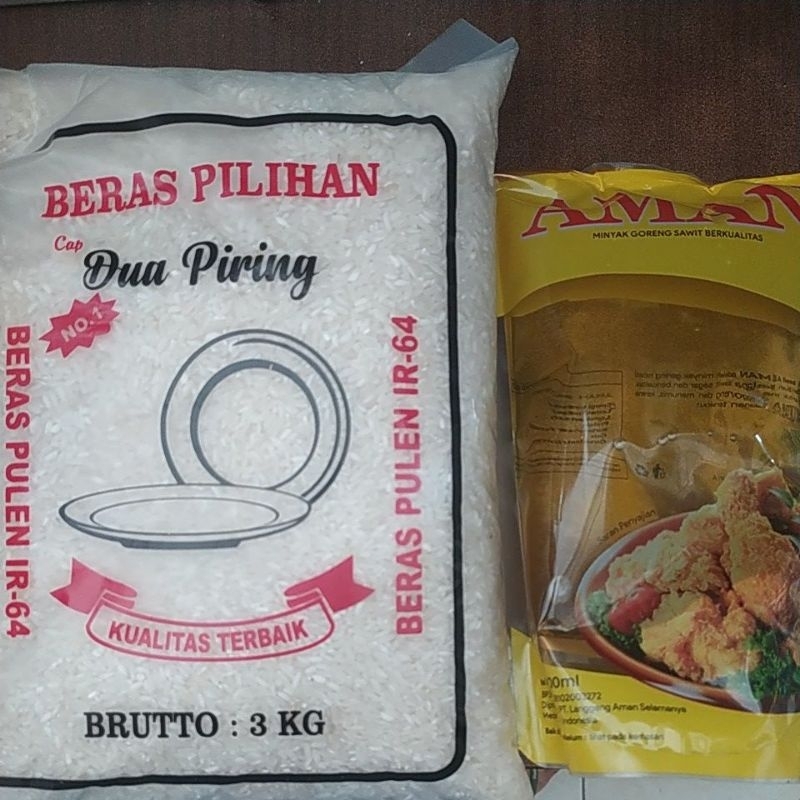 

Beras 3kg + minyak