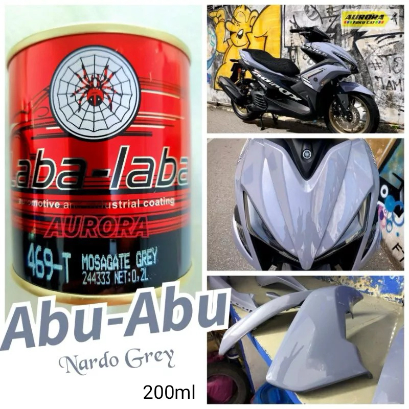 Cat SPIDER LABA-LABA 469-T Mosagate Grey 200ml Abu Nardo Grey Audi Audy Abu Muda