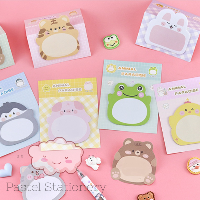 

Sticky Notes Fat Animal Paradise - Memo Stick Note Tempel Bahan Kertas Lucu