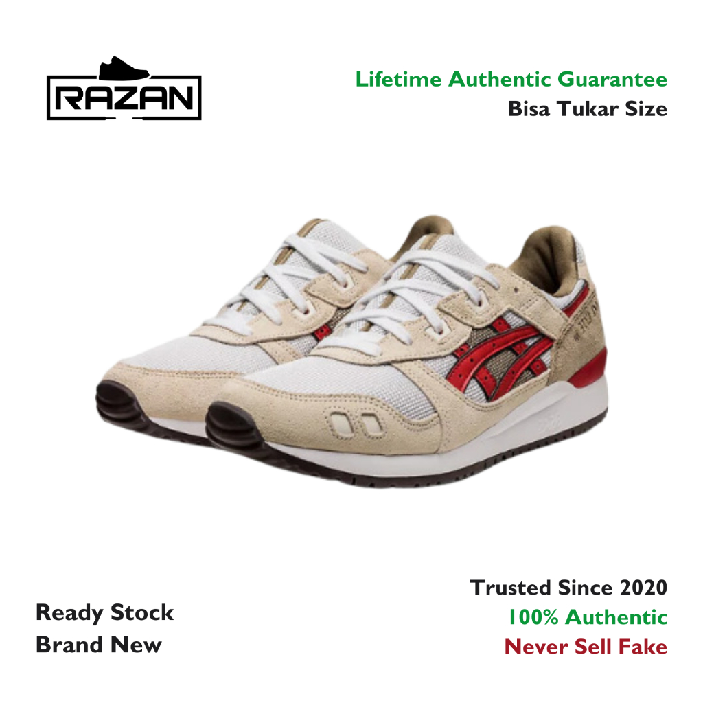 Asics Gel Lyte III OG Smoke Grey Red Alert 100% Authentic Original