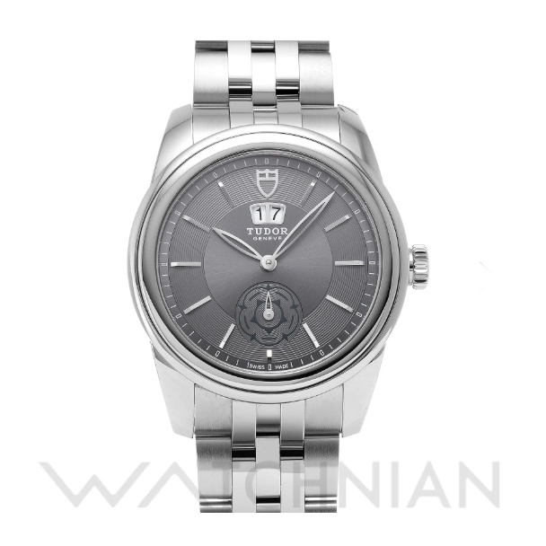 TUDOR Glamor Double Date 57000 Gray Men's Watch Original