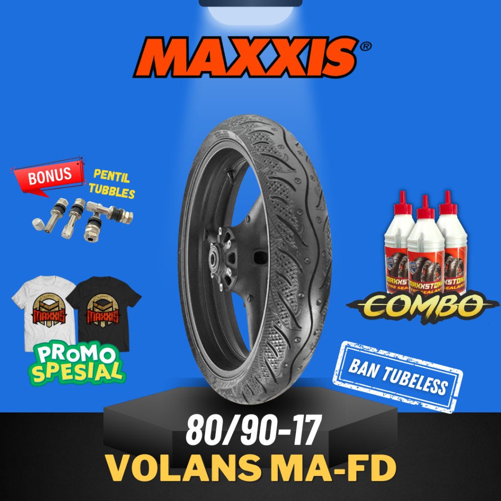 [READY COD] MAXXIS VOLANS 80 / 90 - 17 / BAN MAXXIS 80/90-17 / 80-90-17 TUBELESS BAN LUAR / BAN MOTOR BEBEK (ORIGINAL)