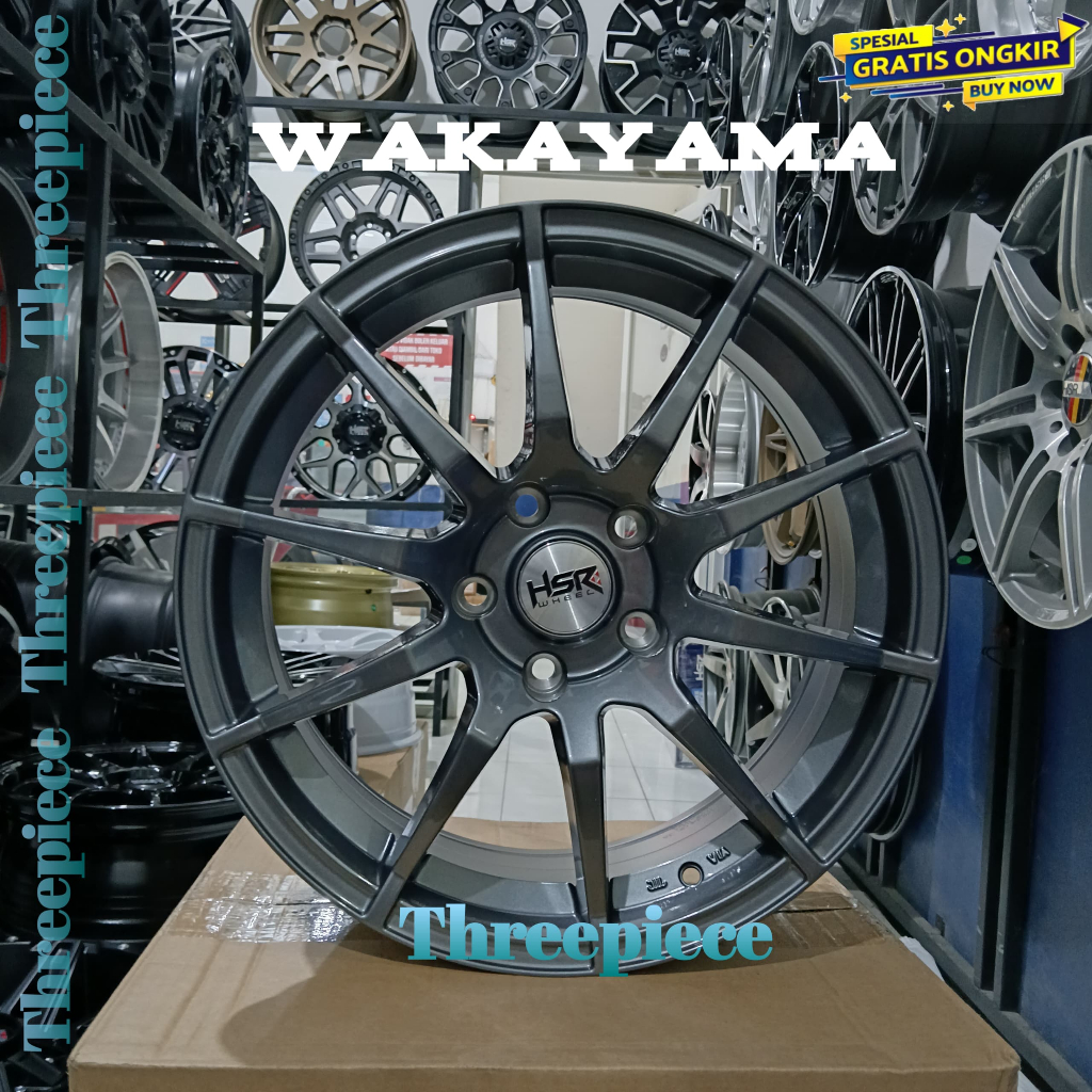 Velg Mobil HSR Wakayama Ring 17 Lobang 5x114,3 Lebar 7 ET 40 Grey