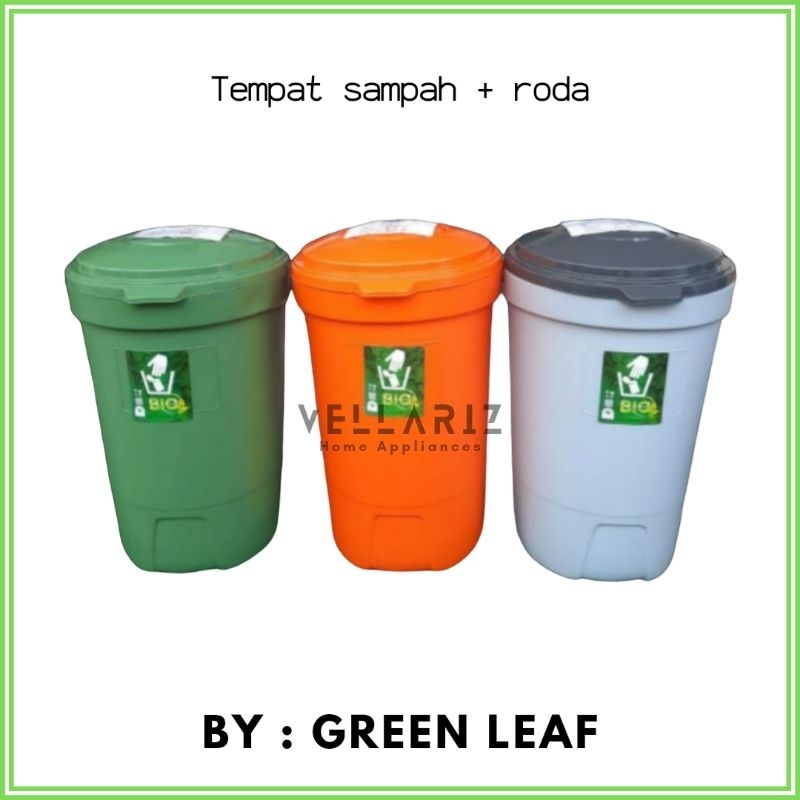 Greenleaf - Tempat Sampah Roda 120 Liter / Tempat Sampah Plastik Roda