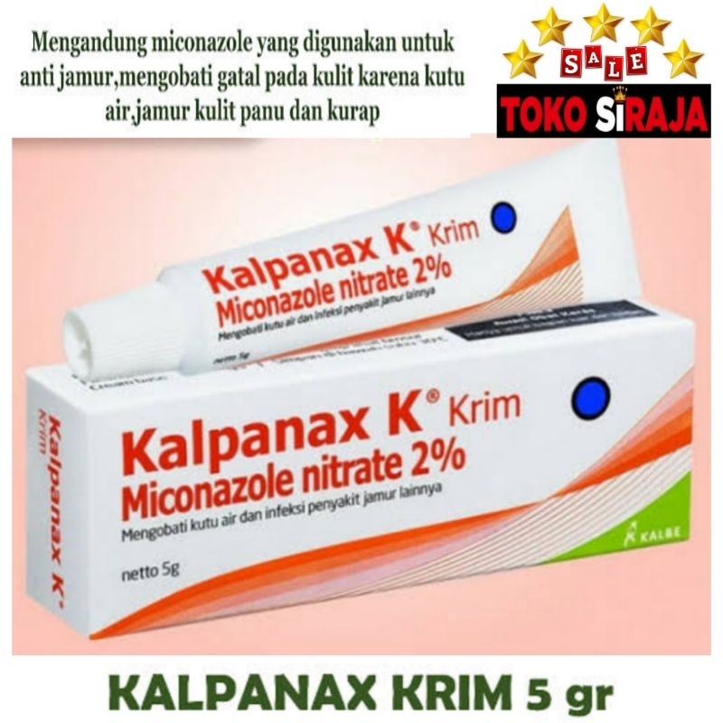 KALPANAX KRIM 5 gram / KALPANAK CREAM 5 gr / KADAS / KURAP / KUTU AIR / JAMUR / PANU SALEP KALPANAK 
